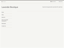 Tablet Screenshot of lavenderboutique.co.nz
